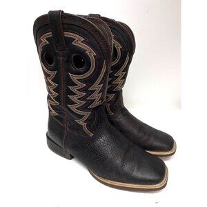 Durango Womens Brown Leather Buckaroo Western Roper Cowboy Boots US 7 Pull On